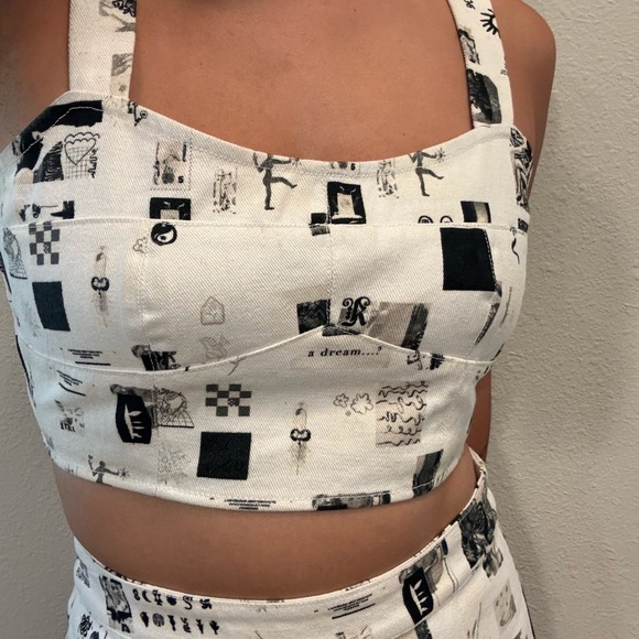 Cropped printed top from Rationalle - Picture 3 of 4